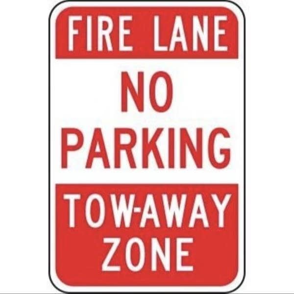 Accuform NO PARKING SIGNS 18 in X 12 in ENGINEER FRP134RA - main